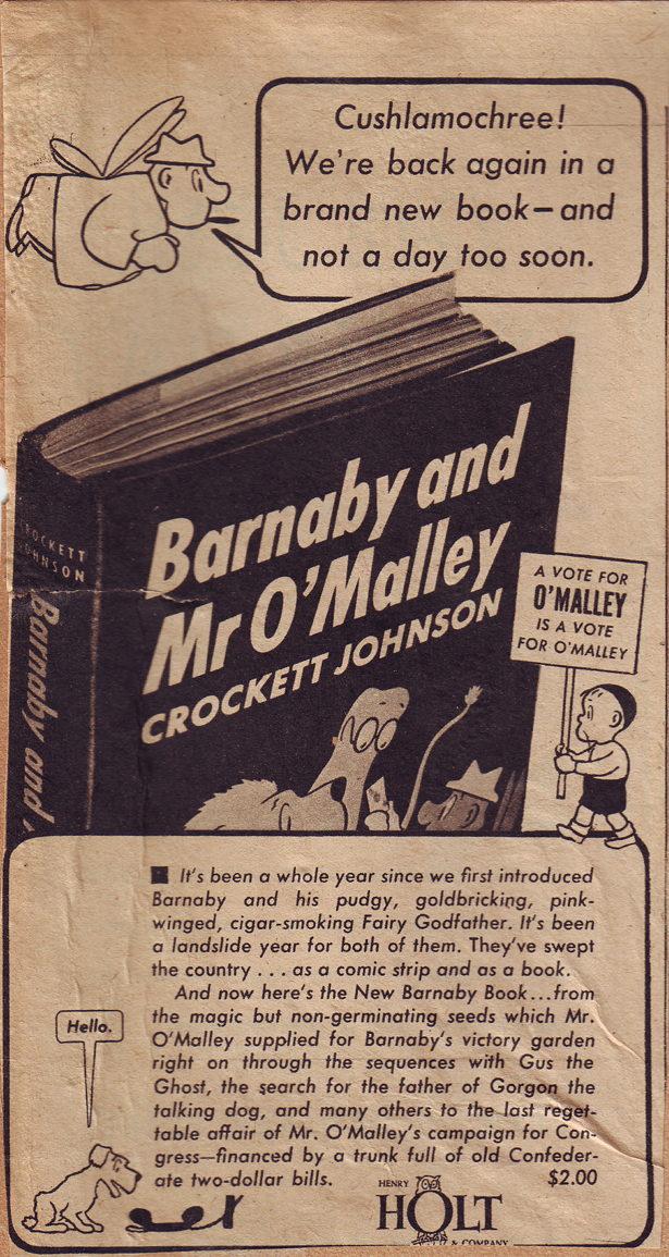 advertisement for Barnaby and Mr. O'Malley (1944)
