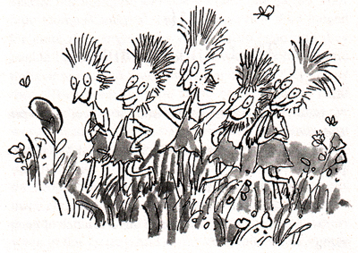 The Oompa-Loompas, as illustrated by Quentin Blake, 1998