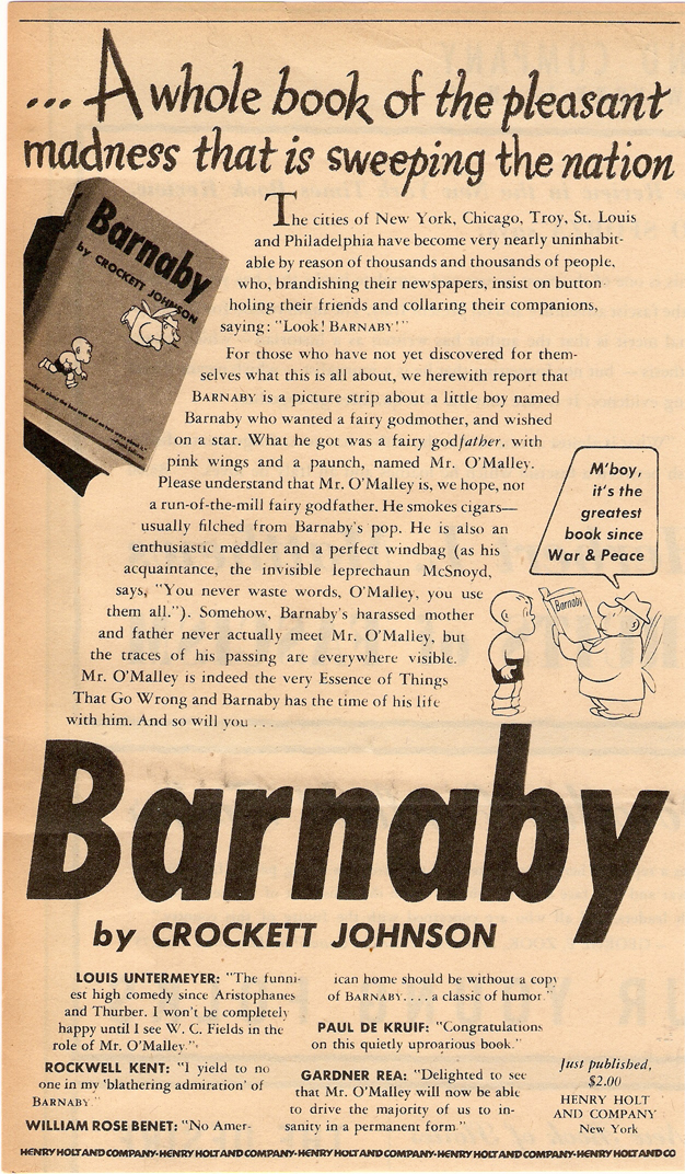 Barnaby advertisement, 1943