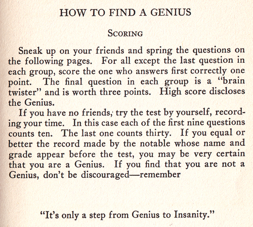 Introduction to Robert A. Streeter and Robert G. Hoehn's Are You a Genius? (1933)