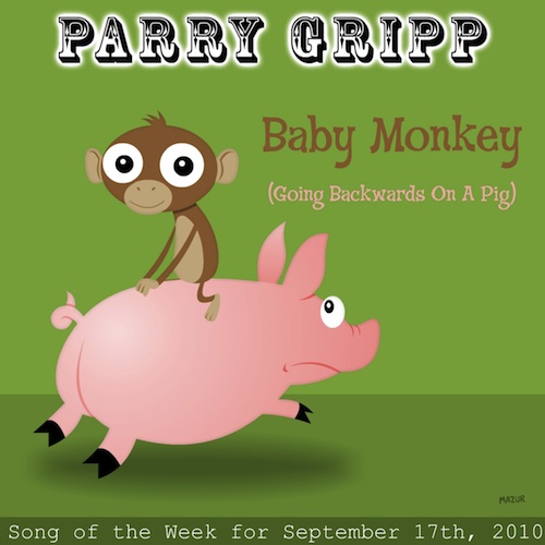 Baby Monkey (Going Backwards On A Pig).  Artwork by Nathan Mazur.