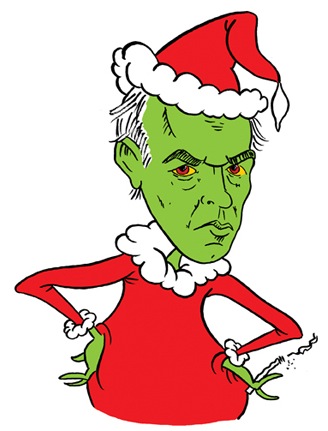 Patricia Storms' caricature of Martin Amis as the Grinch