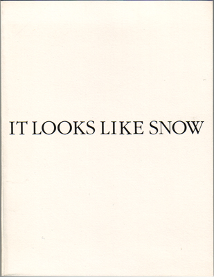 Remy Charlip, It Looks Like Snow (1957): cover
