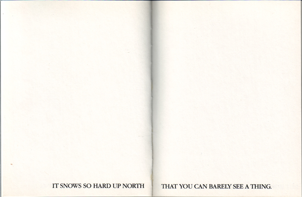 Remy Charlip, It Looks Like Snow (1957): second two-page spread