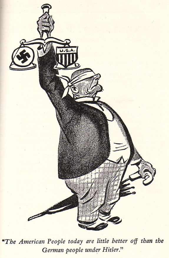 cartoon by William Gropper, from the Illustrious Dunderheads (1942)