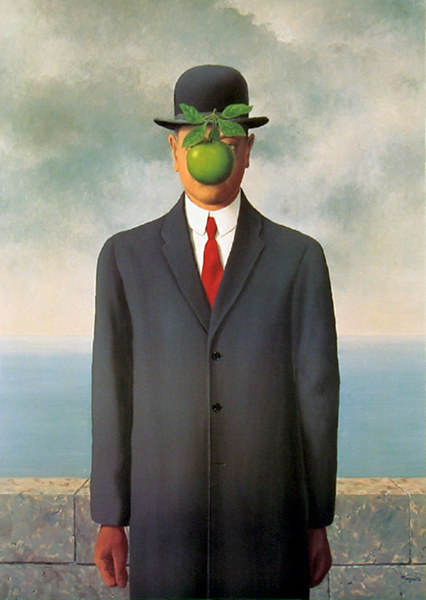 RenÃ© Magritte, The Son of Man (1964). Restored by Shimon D. Yanowitz, 2009.