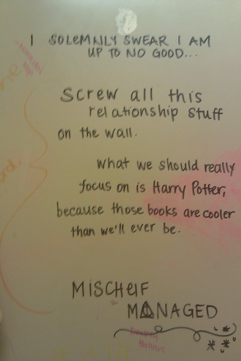 Harry Potter: bathroom graffiti. Photo by Valarie Zapata