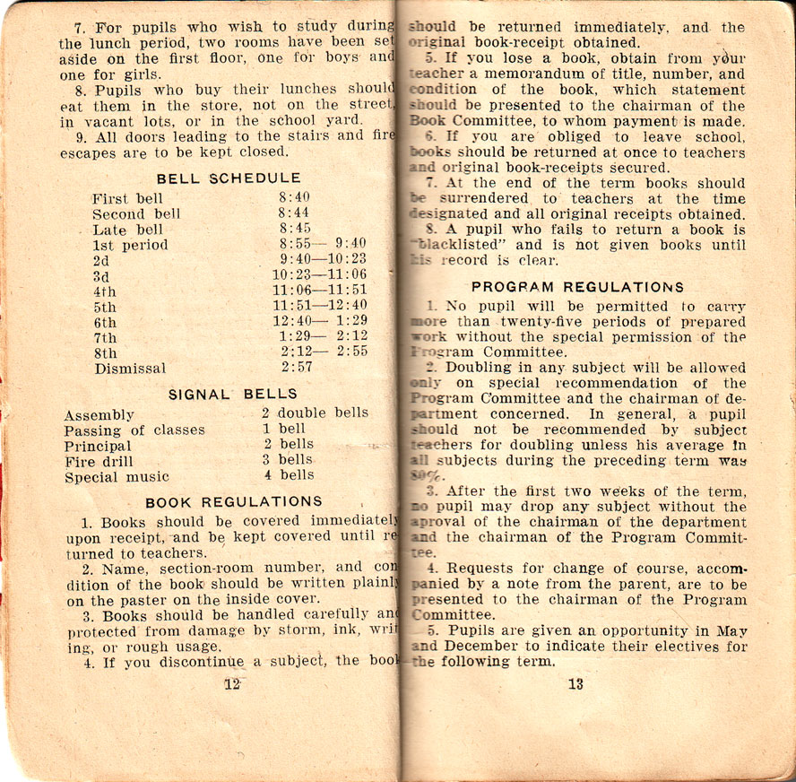 Newtown High School Handbook, 1921-1923: pp. 12-13