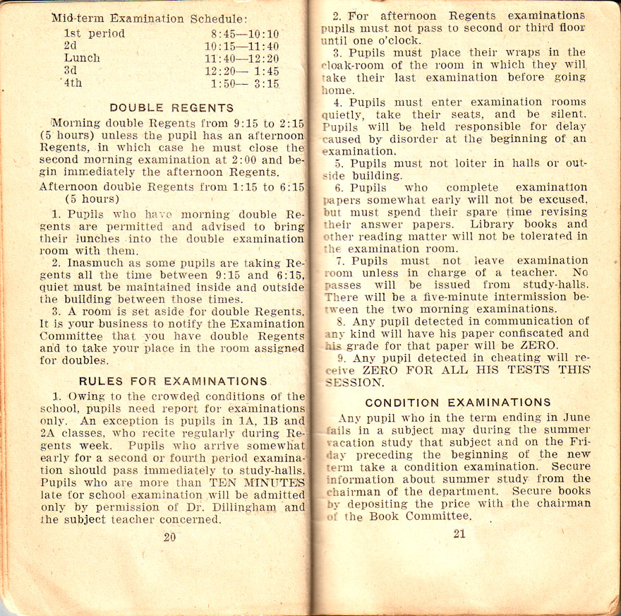 Newtown High School Handbook, 1921-1923: pp. 20-21