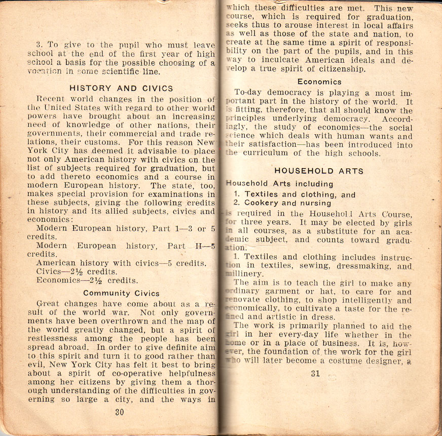 Newtown High School Handbook, 1921-1923: pp. 30-31
