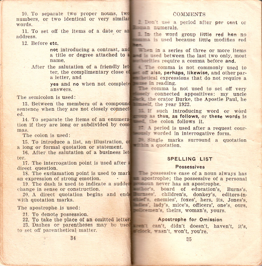 Newtown High School Handbook, 1921-1923: pp. 34-35