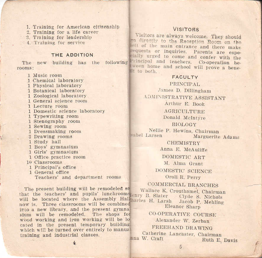 Newtown High School Handbook, 1921-1923: pp. 4-5