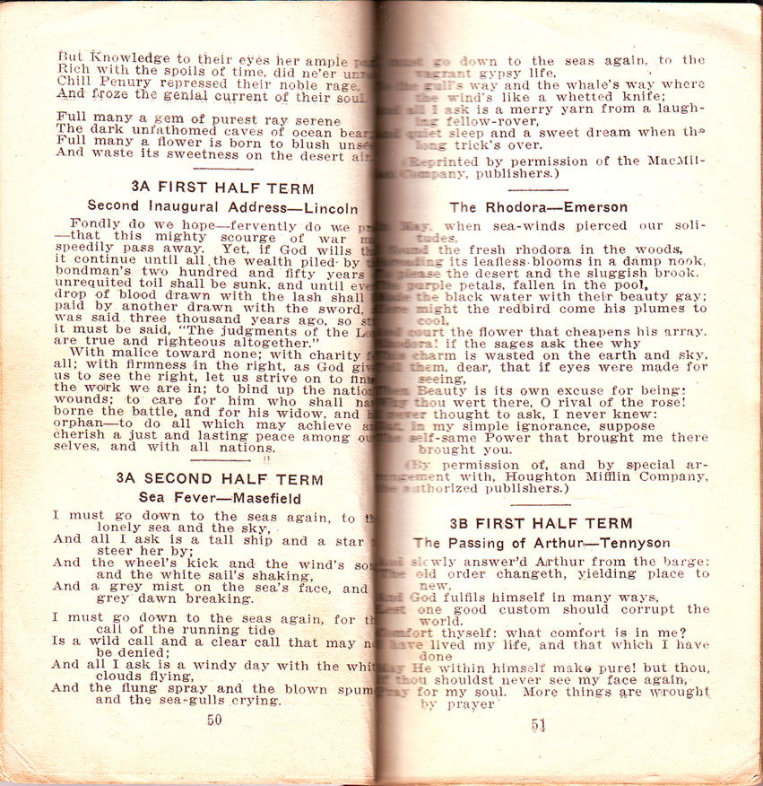 Newtown High School Handbook, 1921-1923: pp. 50-51