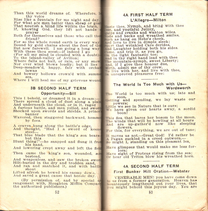Newtown High School Handbook, 1921-1923: pp. 52-53