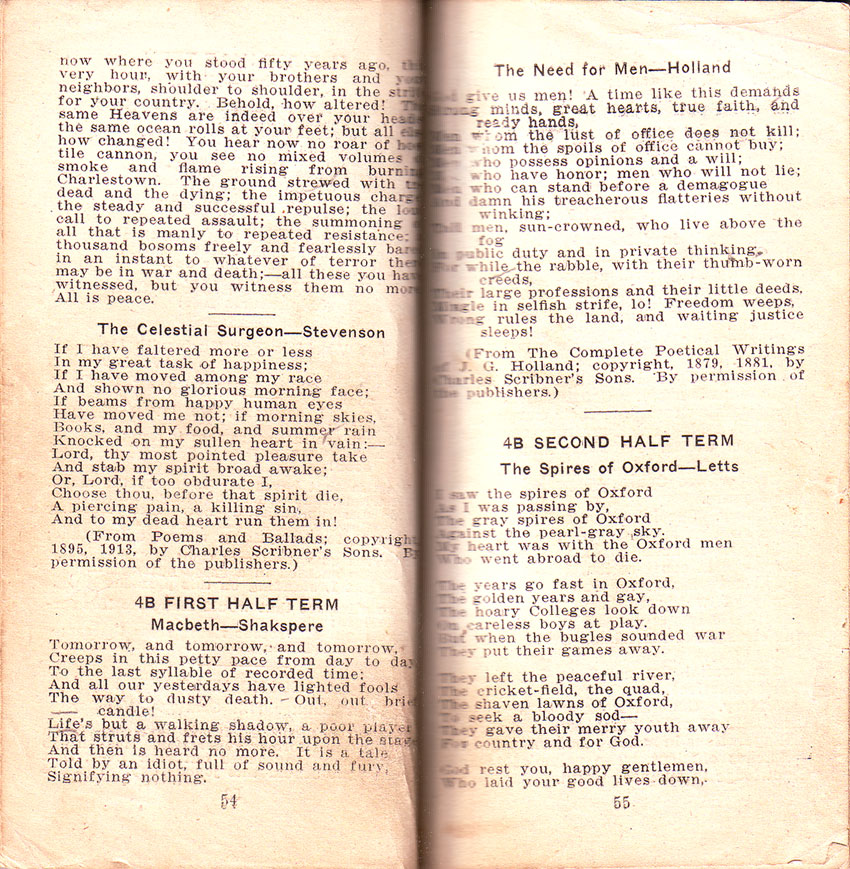 Newtown High School Handbook, 1921-1923: pp. 54-55