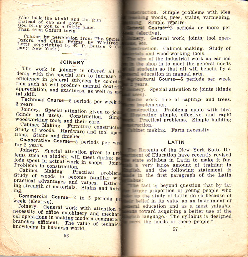 Newtown High School Handbook, 1921-1923: pp. 56-57