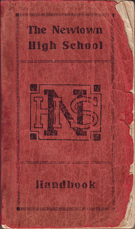 Newtown High School Handbook, 1921-1923: cover