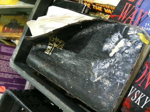 Books from Occupy Wall Street Library.  They were damaged during the NYPD raid.