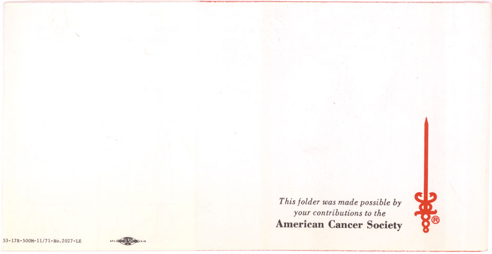 Crockett Johnson, pamphlet for American Cancer Society (1958): back cover