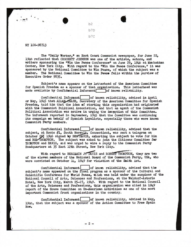 Crockett Johnson's FBI file, page 3