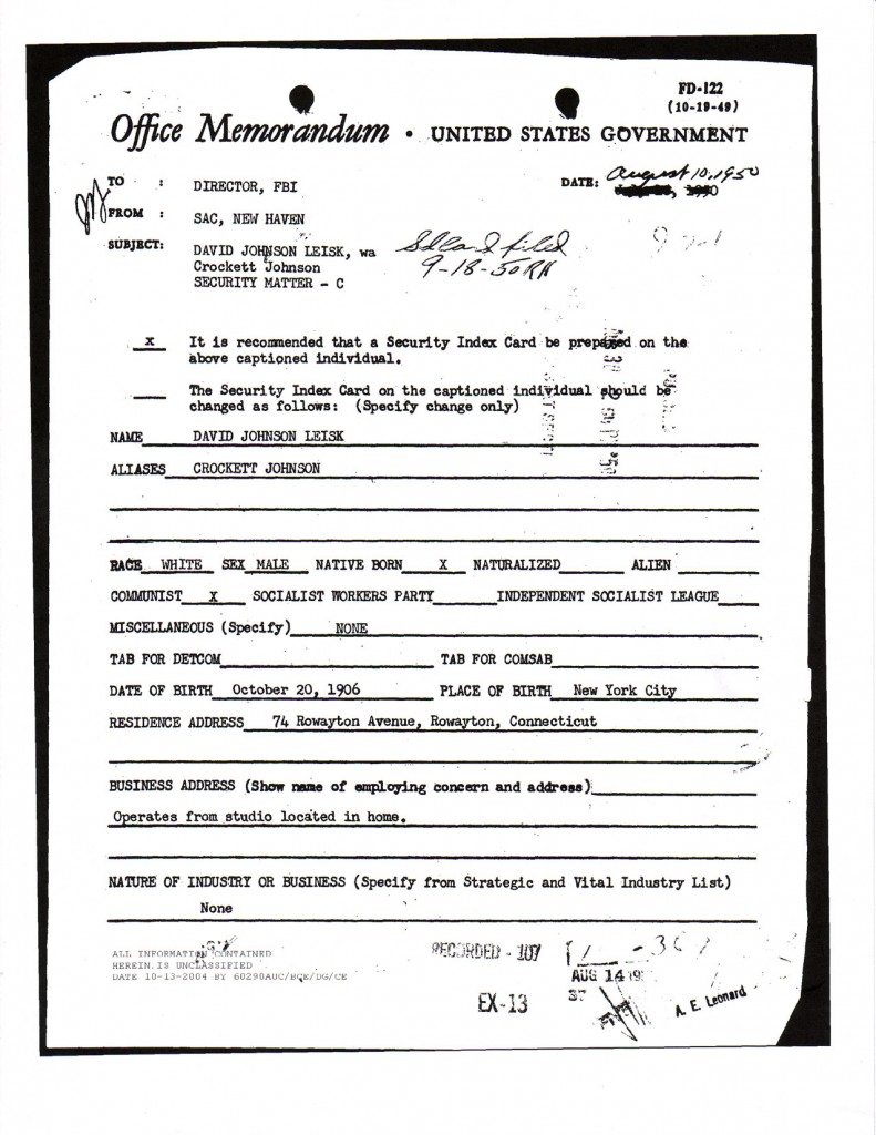 Crockett Johnson's FBI file, page 8