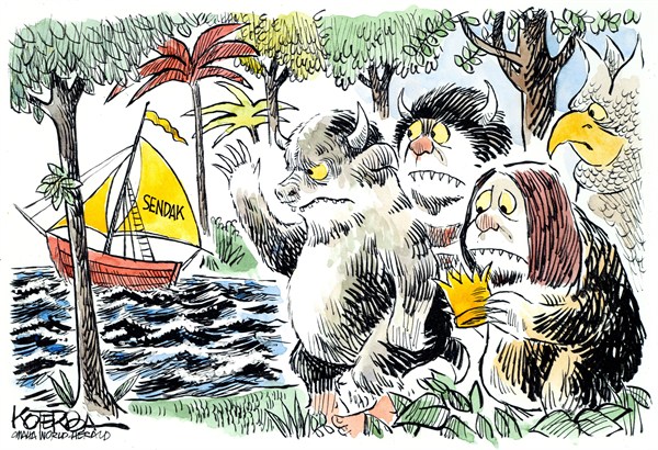Jeff Koterba color cartoon for 5/9/2012 "Sendak"