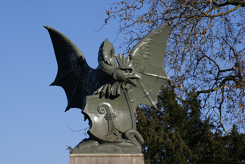 Basilisk, on Basel's Wettstein Bridge