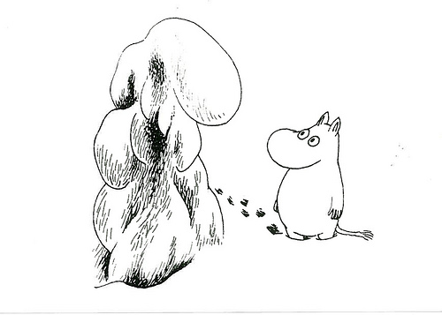 Moomintroll in Tove Jansson's Moominland Midwinter