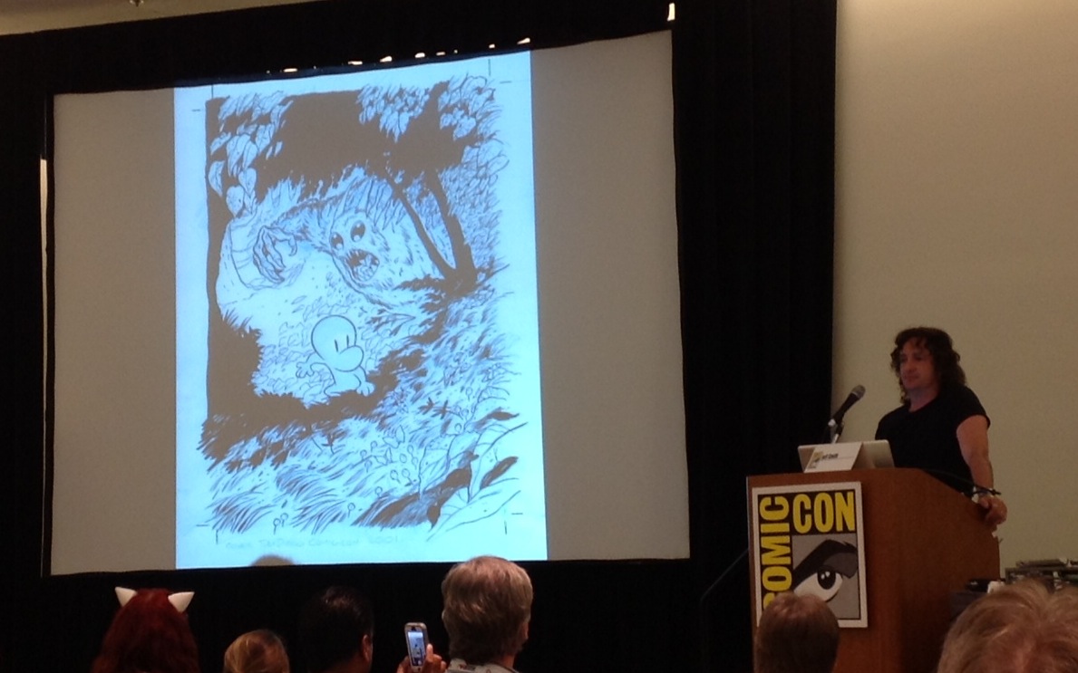 Jeff Smith discussed IDW's new "artist's book" edition of The Great Cow Race (from Bone)