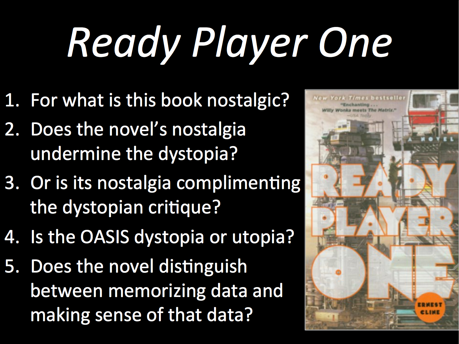 Ready Player One: Questions