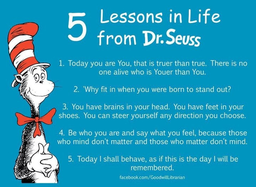 3 quotes that Seuss didn't say, and 2 that he did.