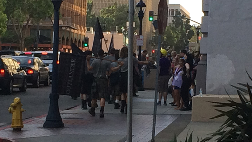 Outlander in the streets beyond Comic-Con