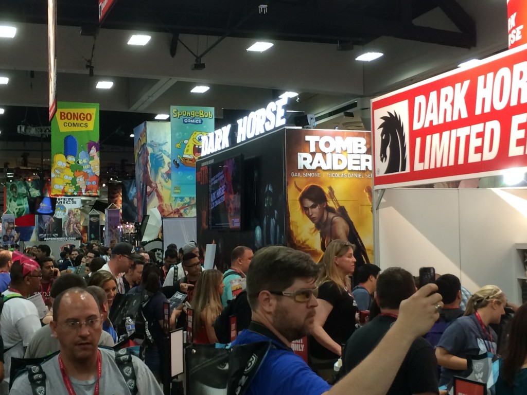 Comic-Con 2014, exhibit hall: Simpsons, Tomb Raider, Dark Horse
