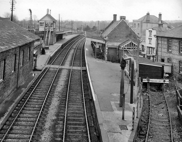 Blandford Forum railway station in April 1963