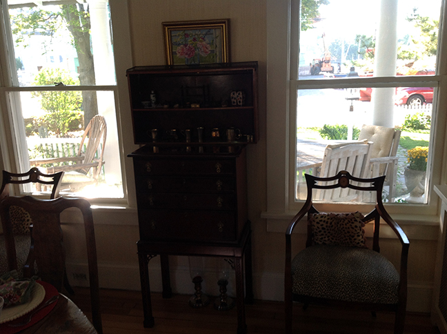 front room, 74 Rowayton Ave., 2014: Crockett Johnson's desk was here, 1945-1973