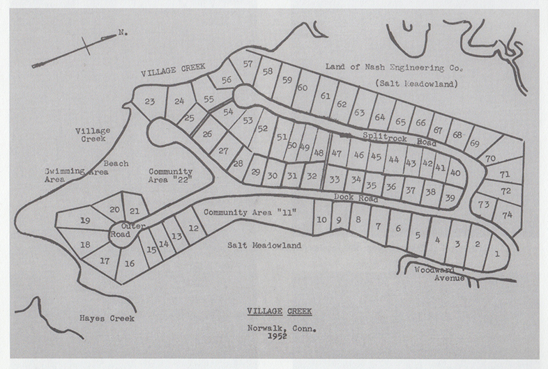 Village Creek: map of lots, 1952