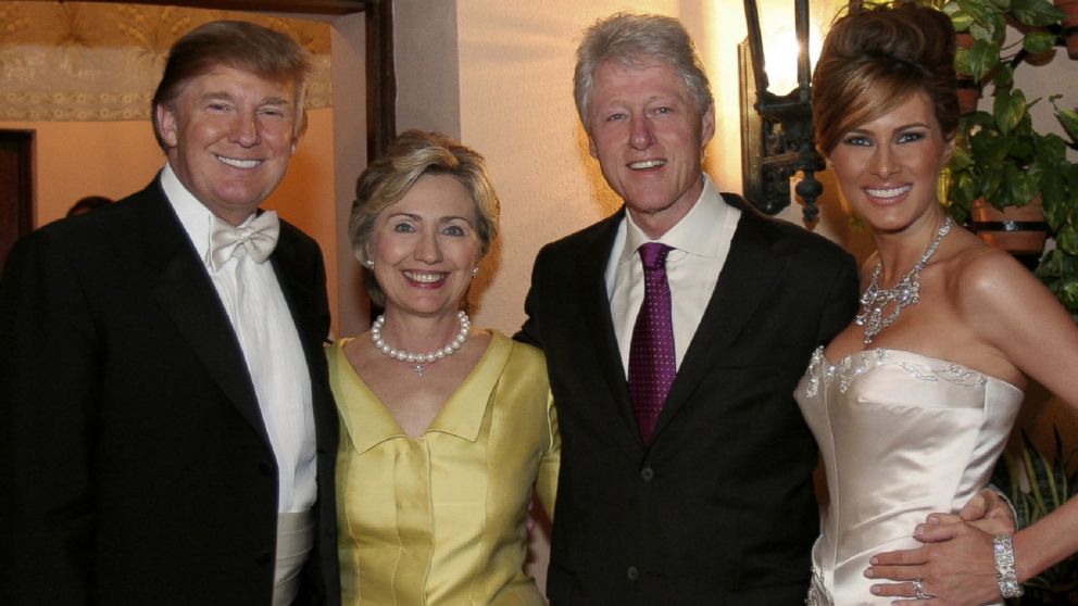 The Clintons at Trump's 2005 wedding.