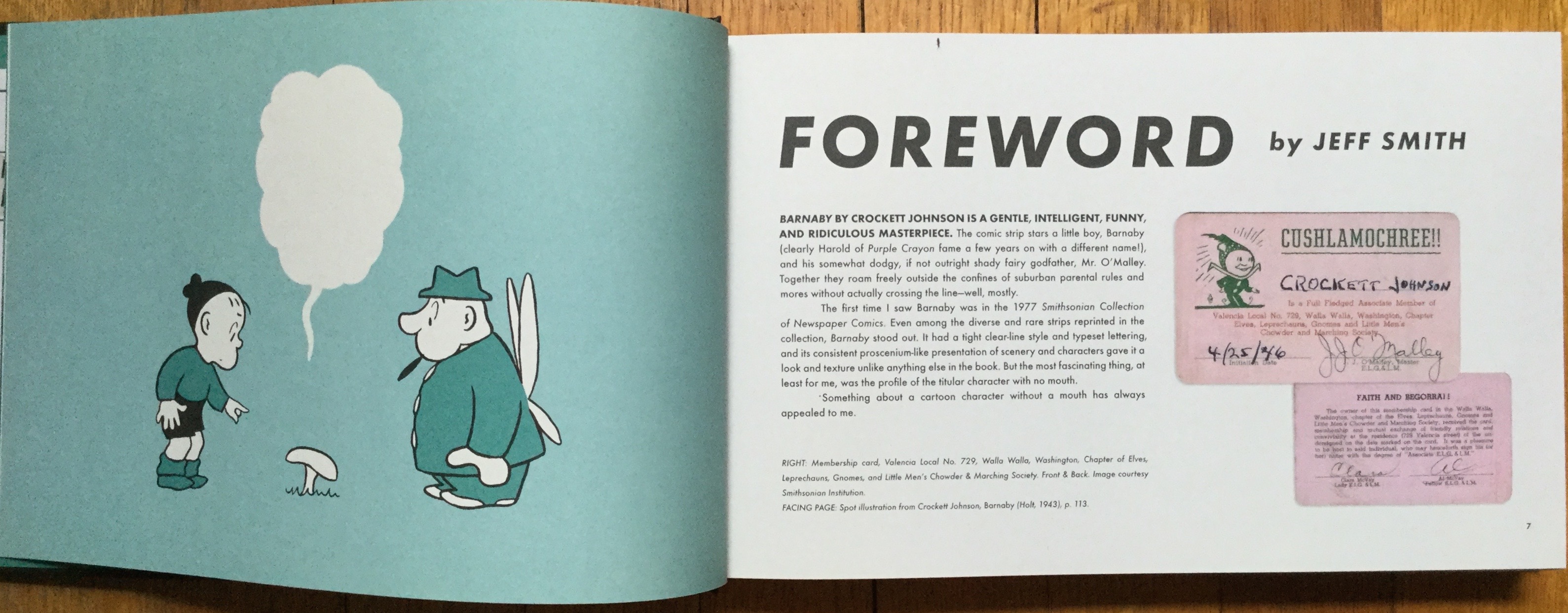 Jeff Smith, foreword to Crockett Johnson's Barnaby Volume Three