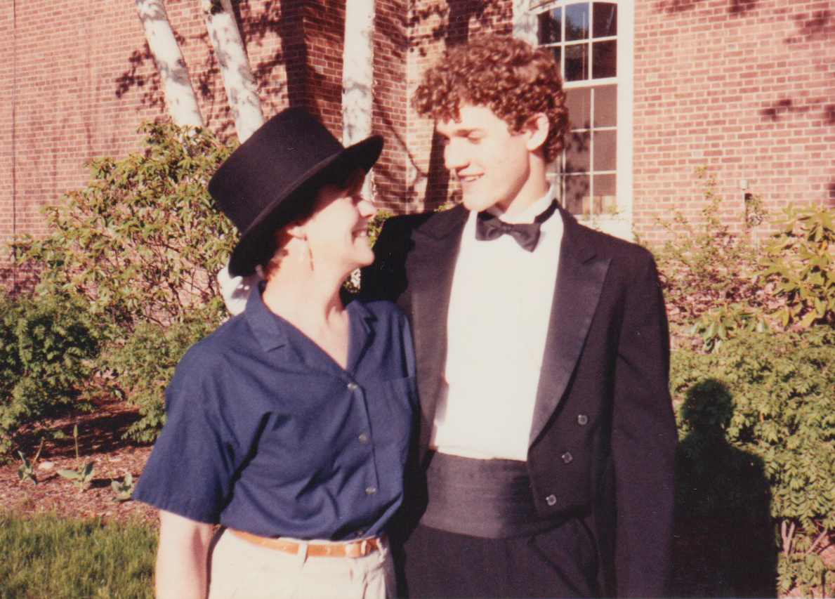Gloria and Phil (dressed for Last Hurrah) at Choate, 1988