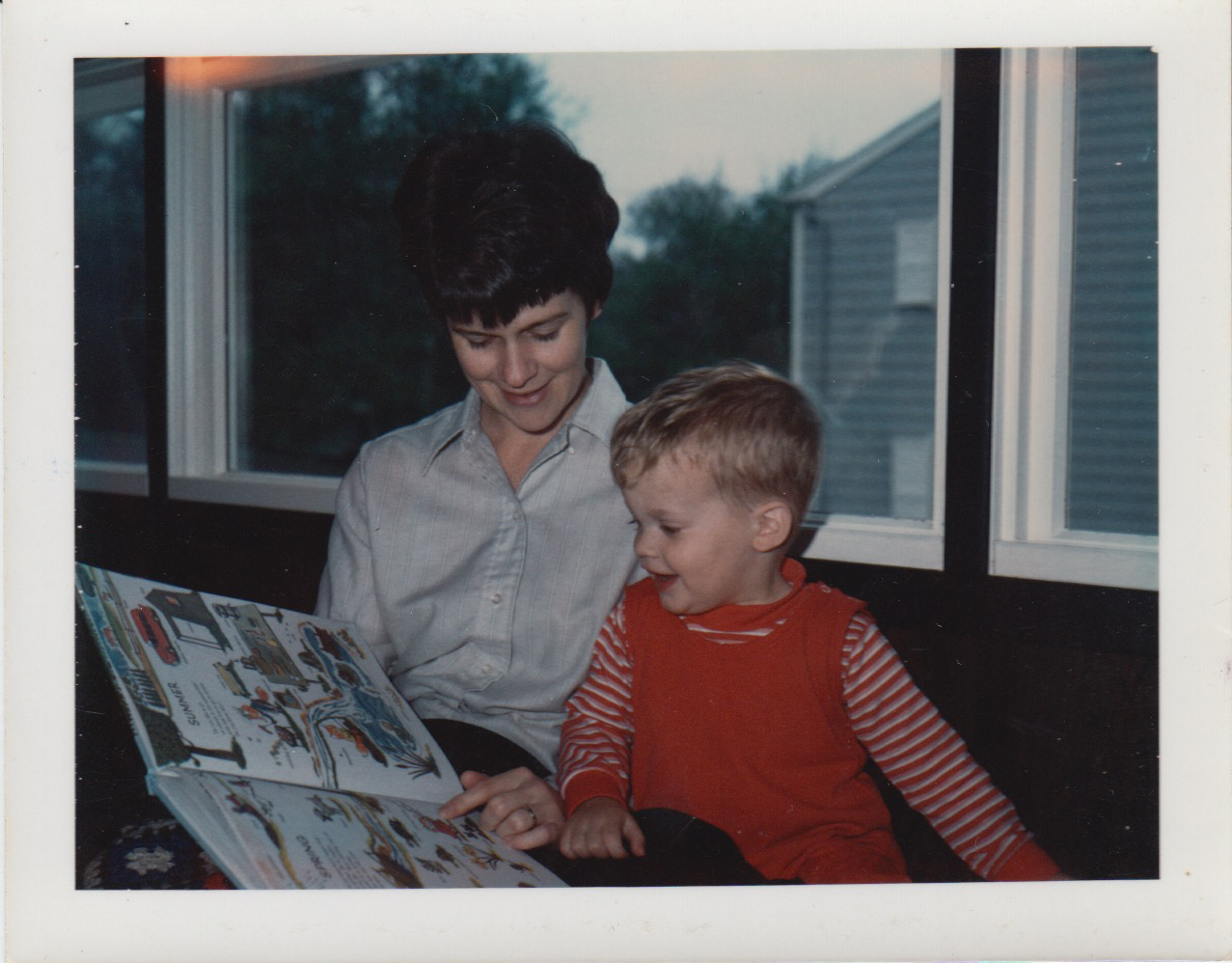 Gloria and Phil read Richard Scarry, 16May1971