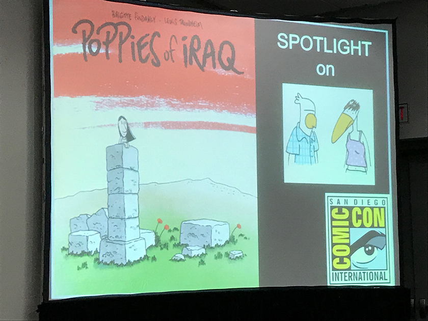 Spotlight on Brigitte Findakly and Lewis Trondheim: title slide