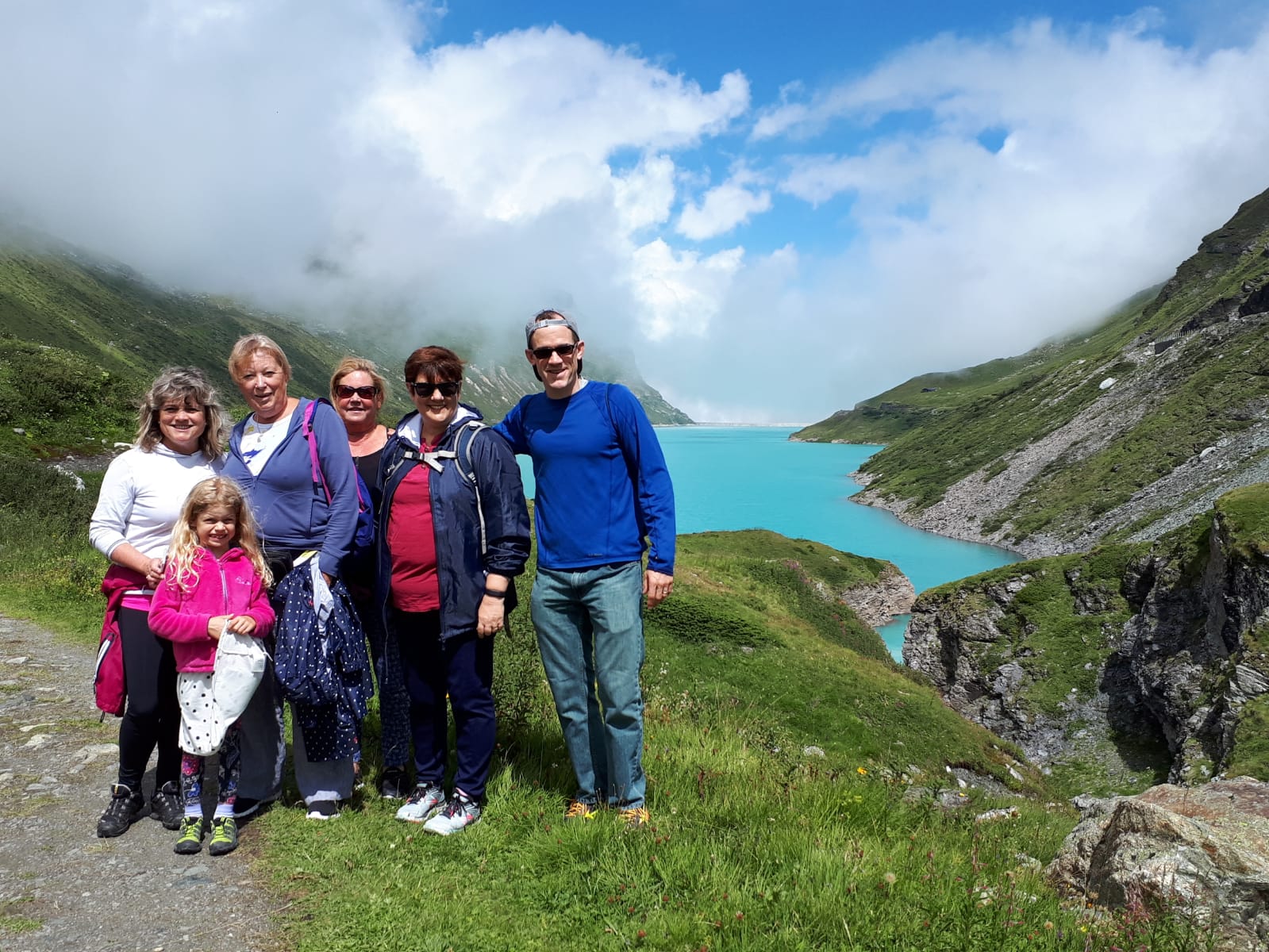 family in Alps