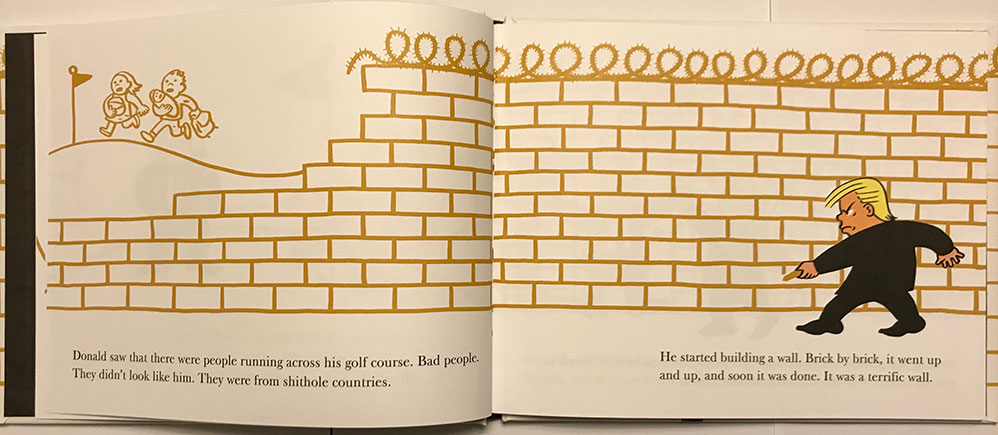 P. Shauers, Donald and the Golden Crayon: the wall