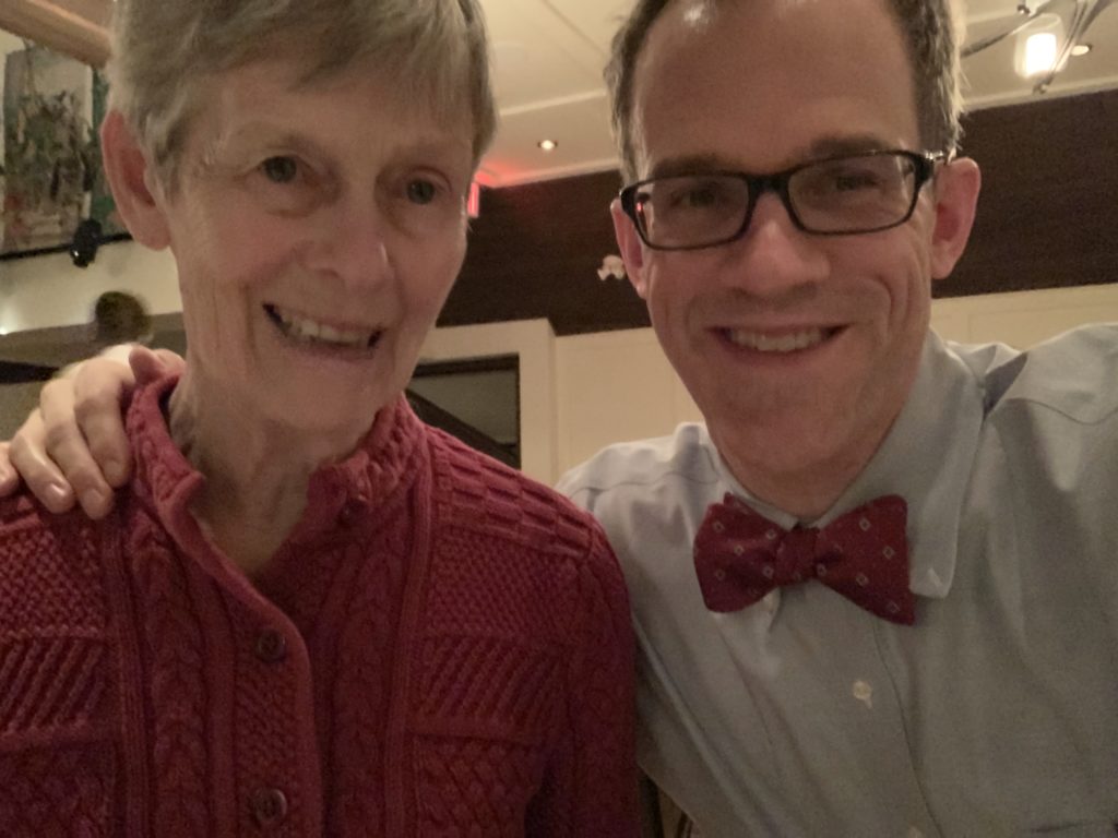 Gloria Hardman and her son, Philip Nel.  Concord, Mass.  9 March 2020.